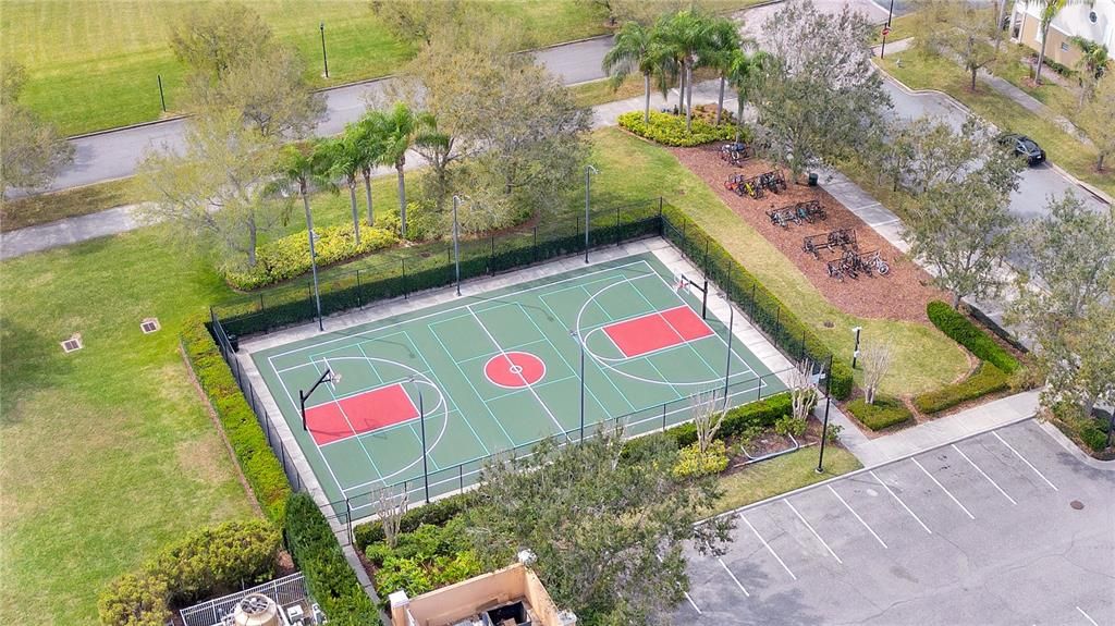 Lighted Basketball Court