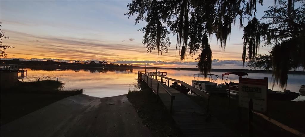 Fishing pier and boat launch