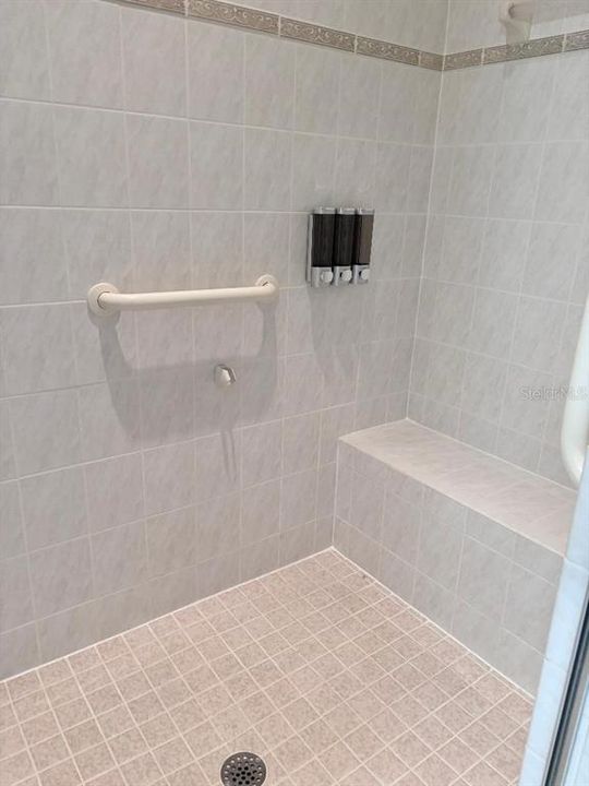 PRIMARY BATH SHOWER WITH BUILT IN BENCH