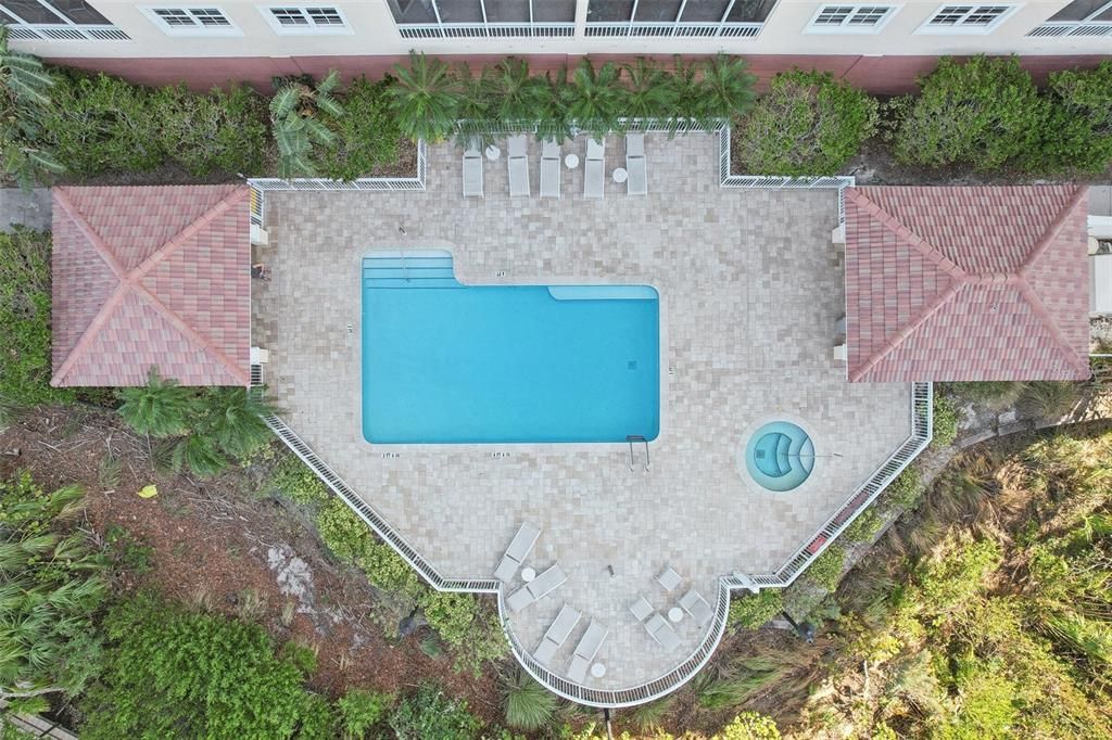 Bay Pointe pool from above