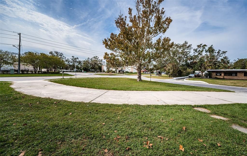 Large circular driveway