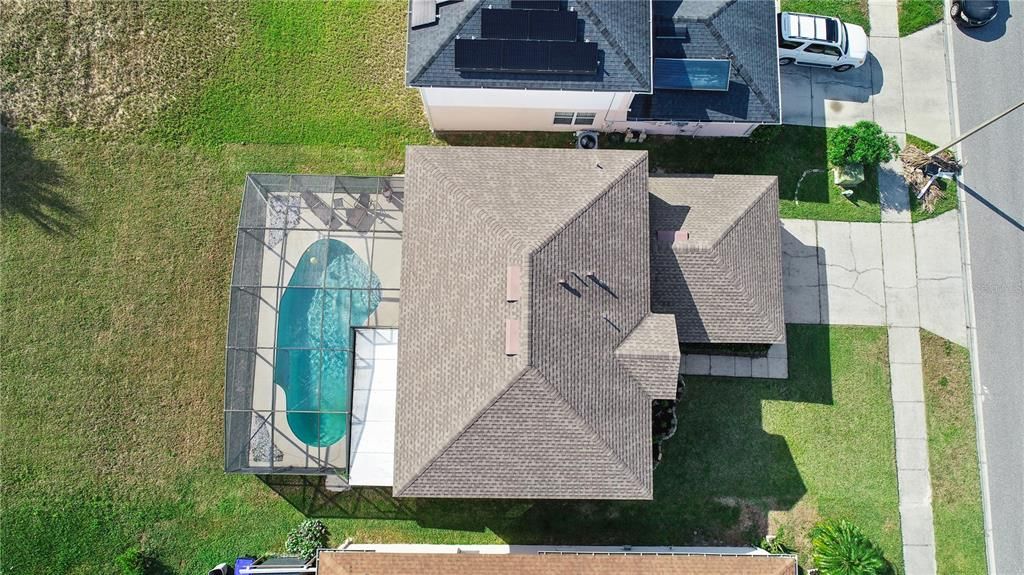 Aerial view of pool