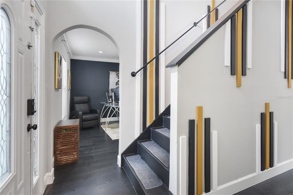 Elevated ceiling in Foyer