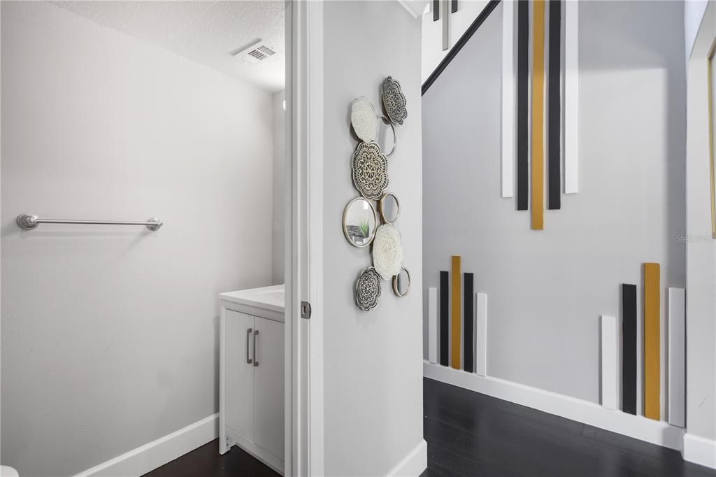 Half Bath off Foyer Hallway