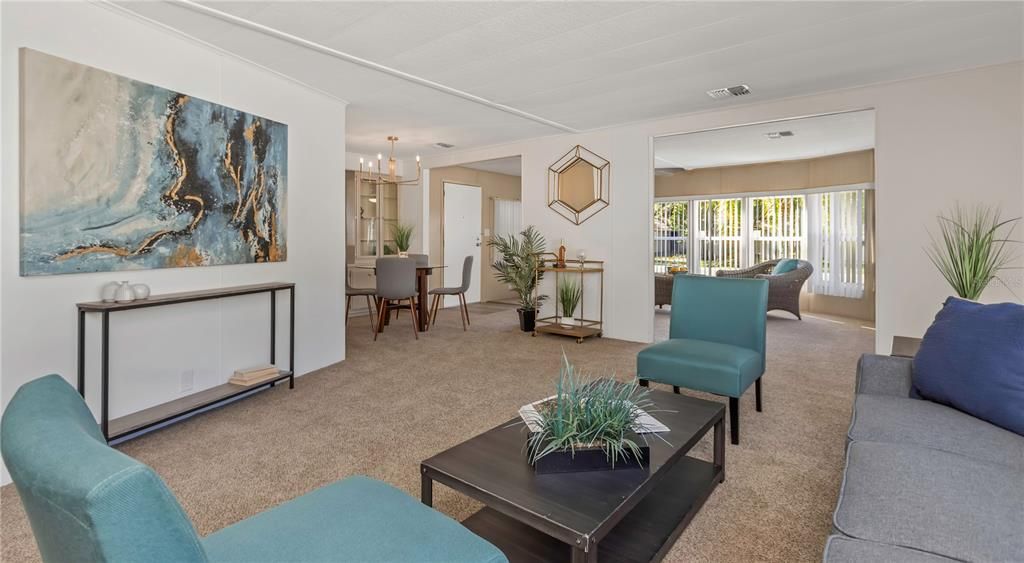 Living room looking toward Florida room