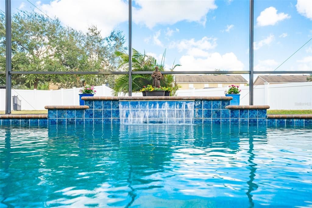 Sparkling Pool with Waterfall