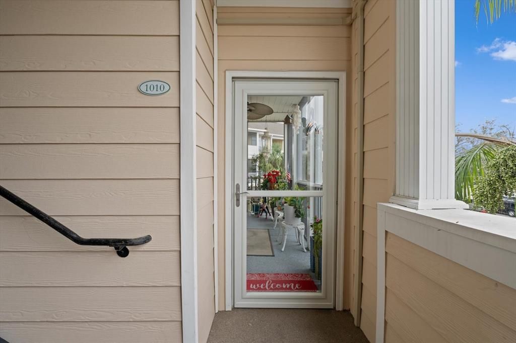 Balcony Entrance with Storm Door