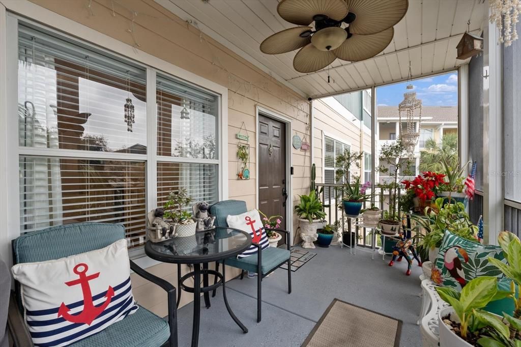 Screened and Covered Balcony