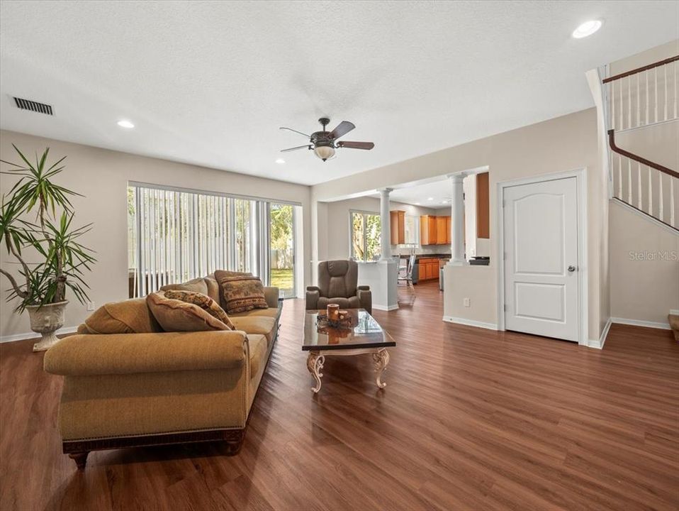 Family Room looking towards kitchen