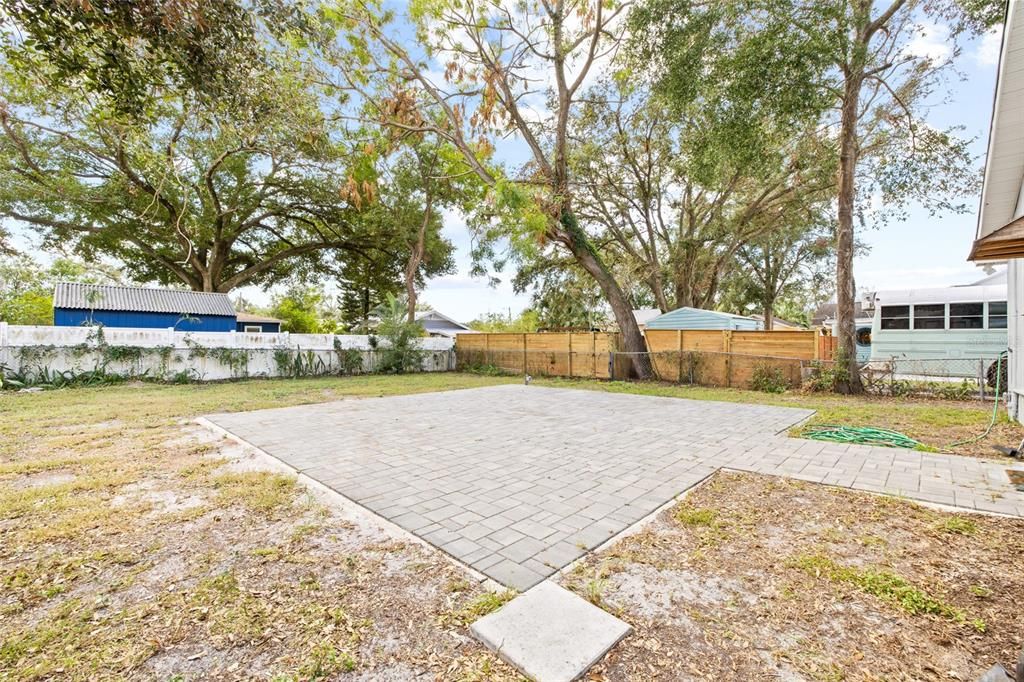 Big Backyard with pavered patio