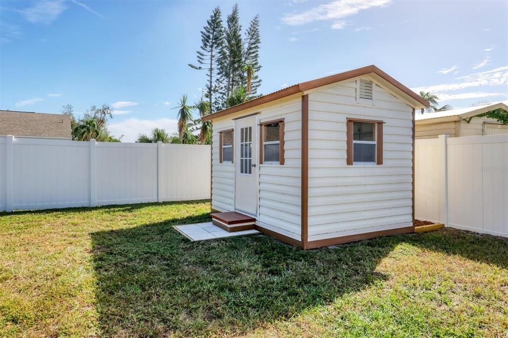 Shed in Backyard