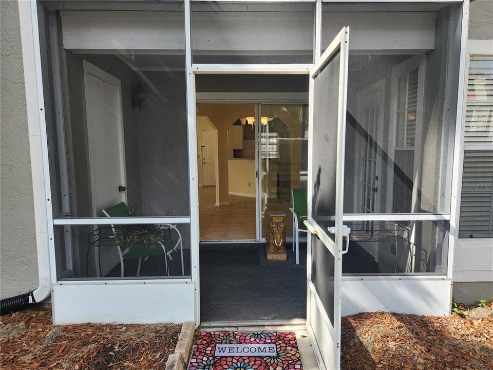 Front View Of Screened Patio