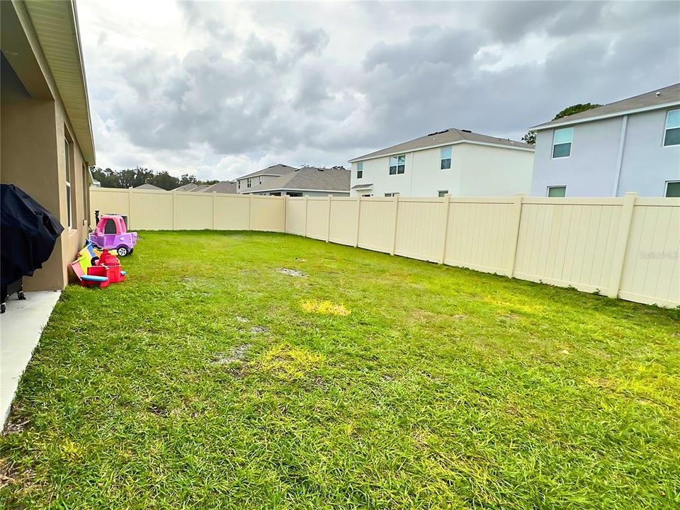 Large Fenced Backyard