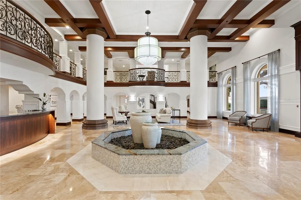 Newly renovated lobby with Mezzanine and Front Concierge desk