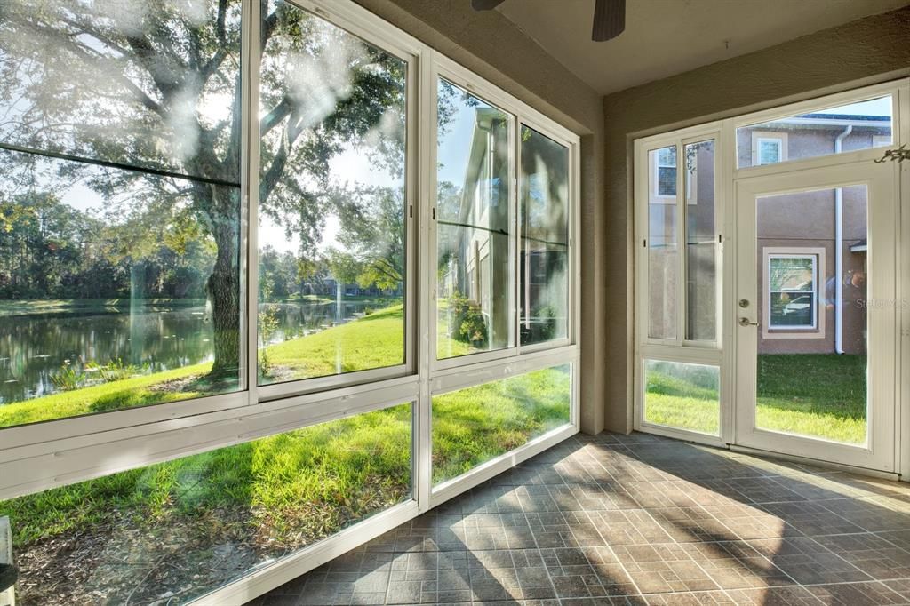 Enclosed back patio