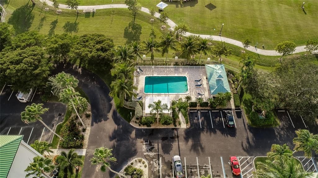 AERIAL OF COMMUNITY POOL