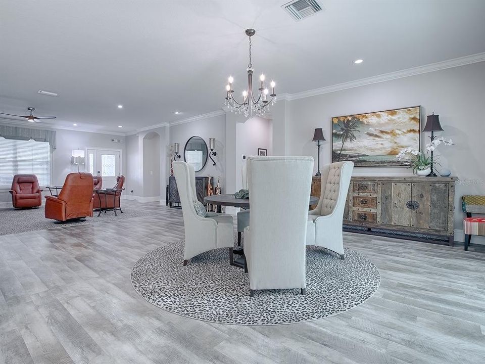 DINING ROOM OFFERS PLENTY OF ROOM FOR A MUCH LARGER TABLE IF DESIRED!