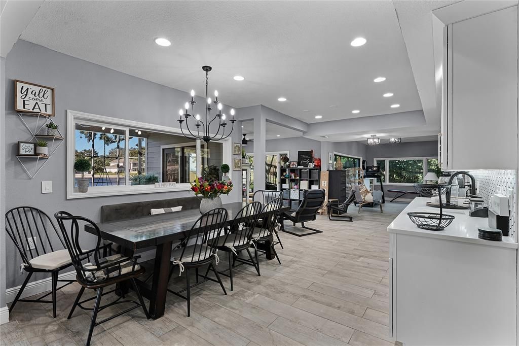 View from the kitchen overlooking the dinette area.