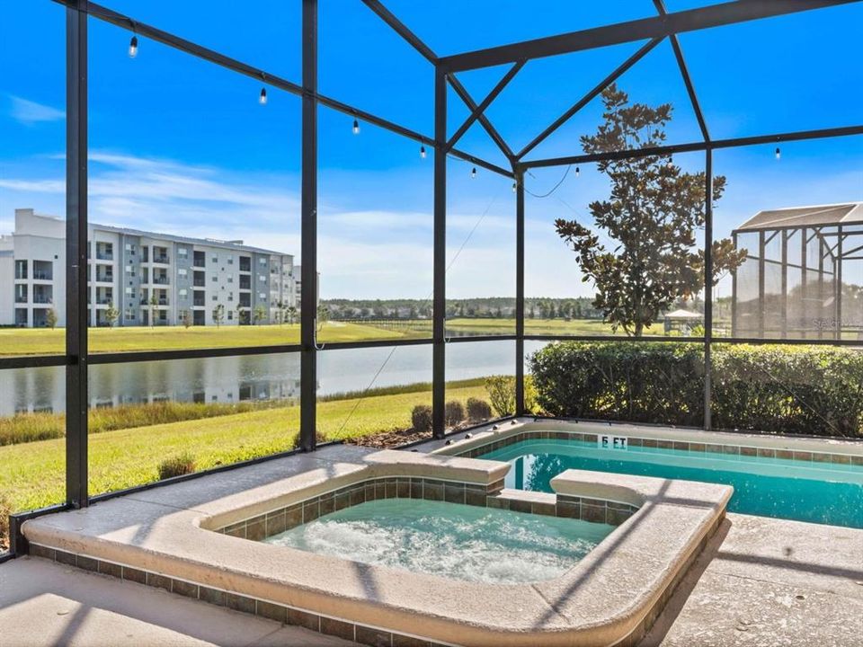 Pool and Spa with Lake Views