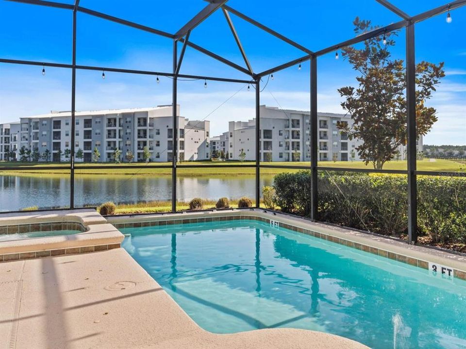 Pool and Spa with Lake Views