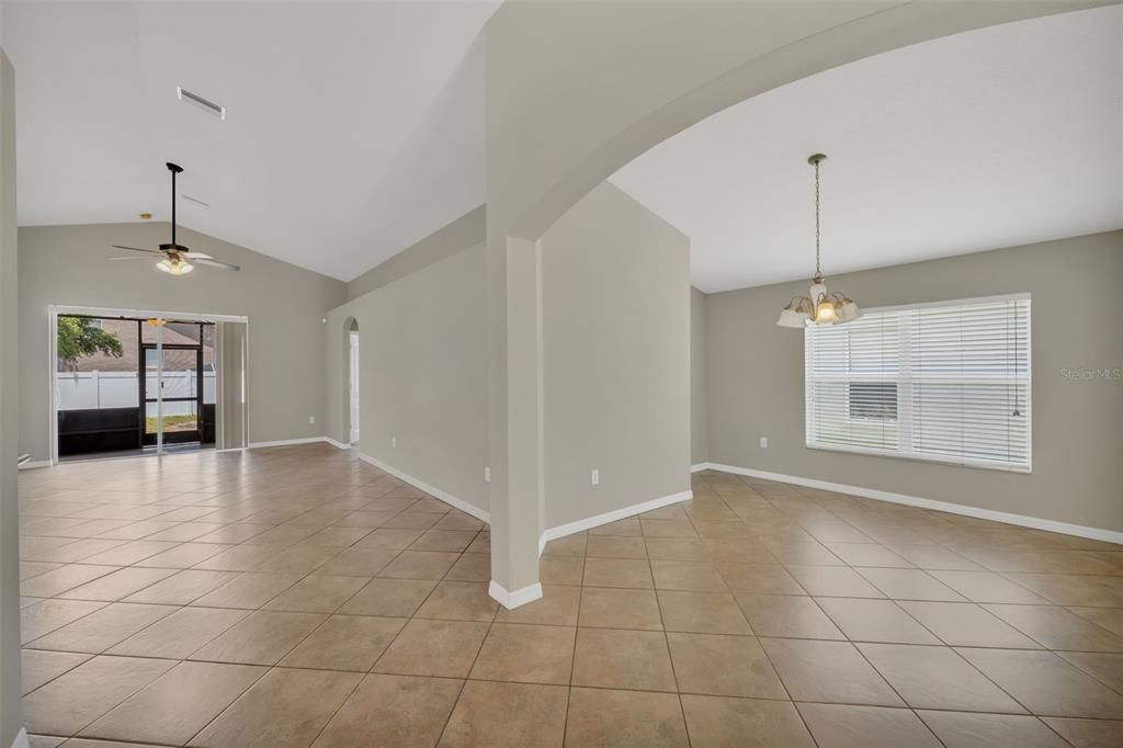 Great Room VIew to Dining Room