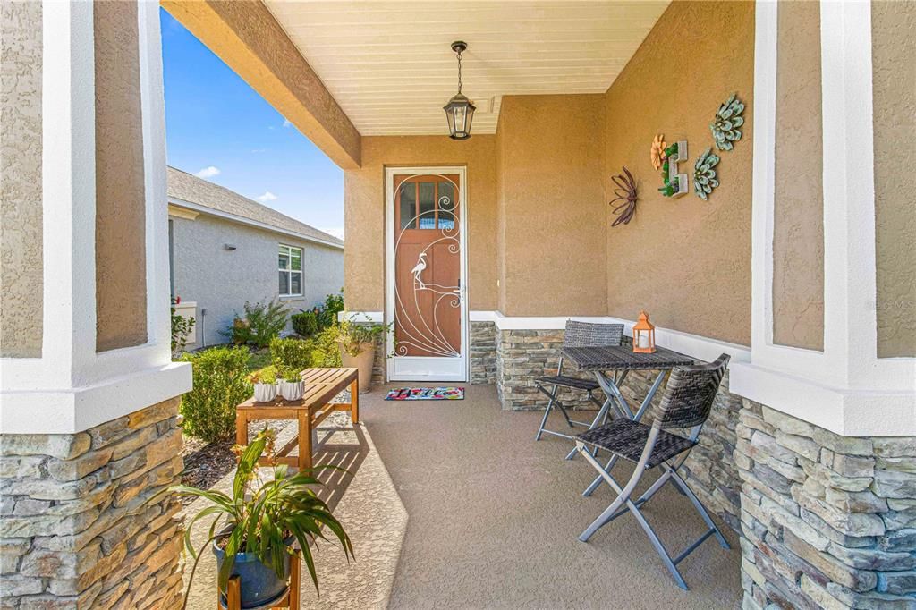 Welcoming Front Porch & New Storm Door