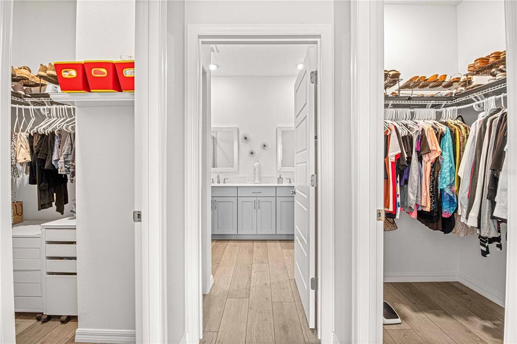 TWO Walk-In Closets