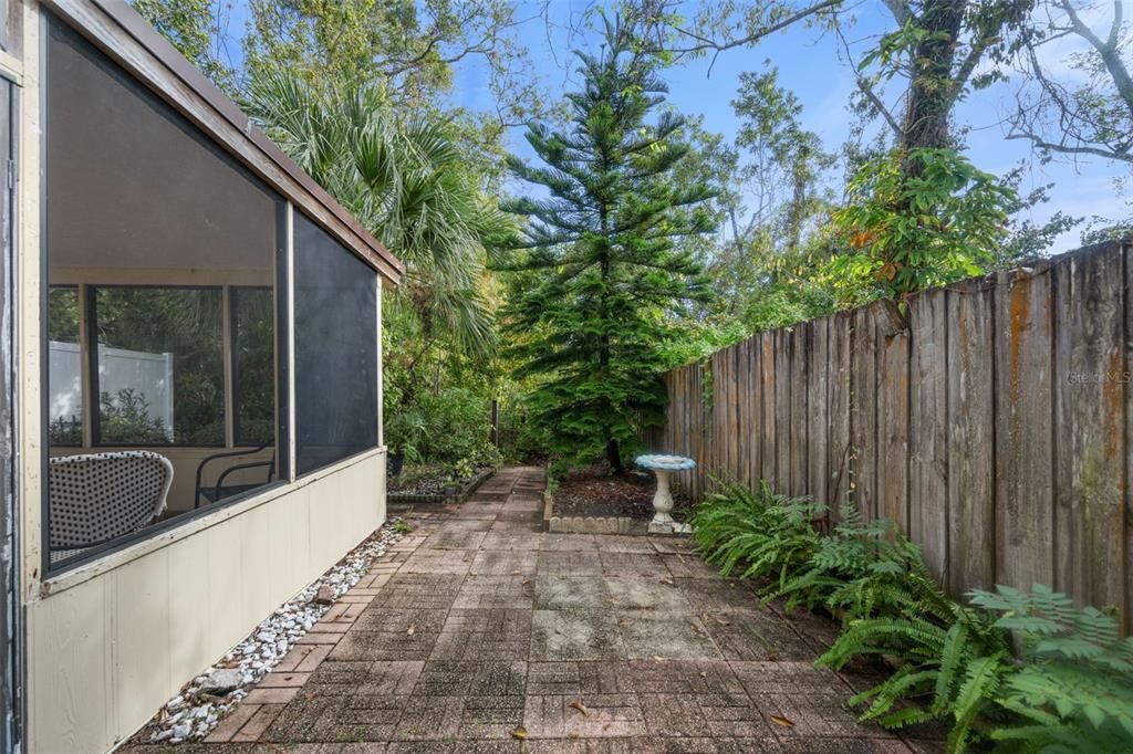 Side yard patio