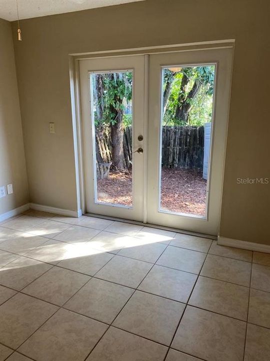 Main bedroom with access to backyard