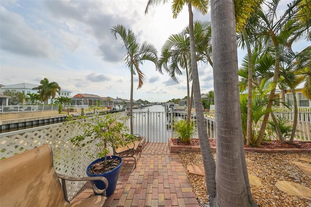 Rear Yard/ Lanai overlooking Canal