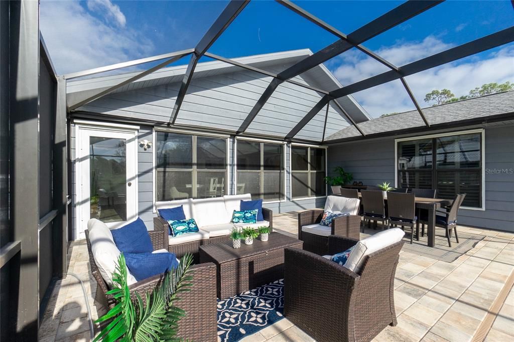 Outdoor Furniture on the Screened in Pool Area