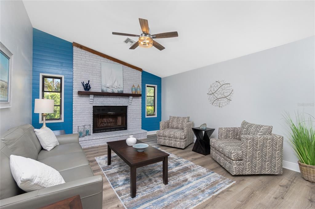 Living Room with Fireplace