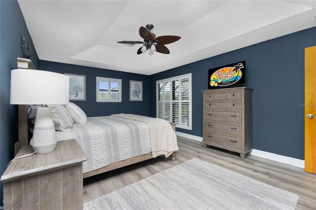 Primary Bedroom looks out to Lanai