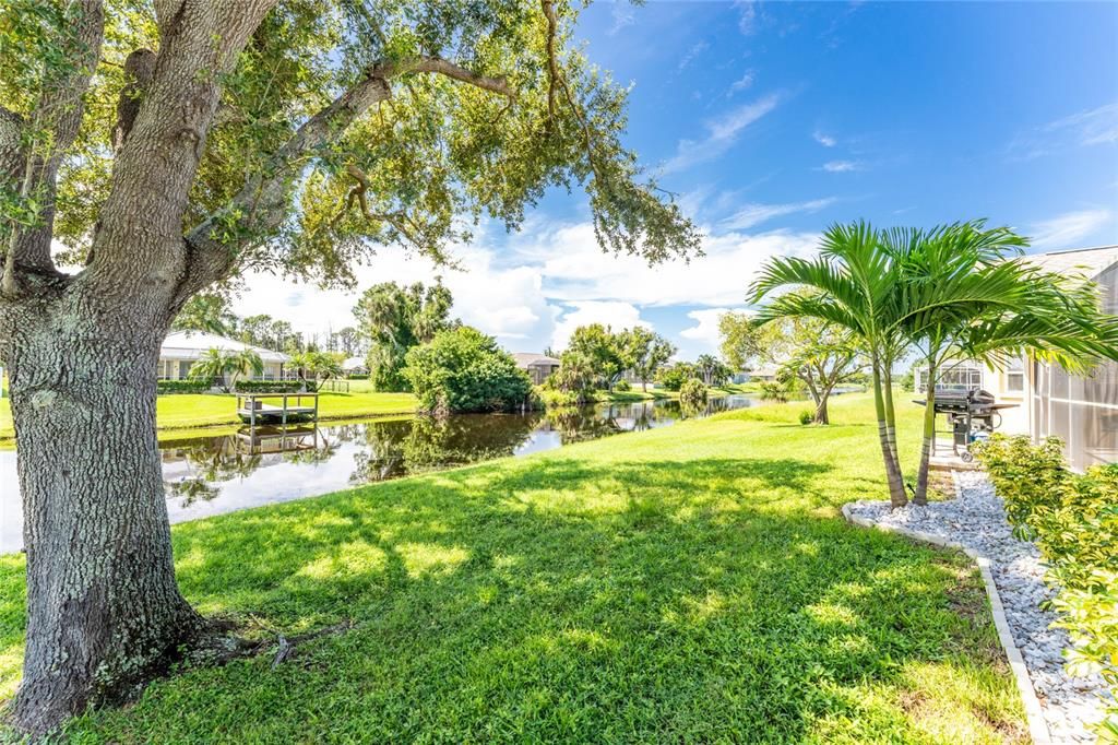 Beautiful Backyard with Canal