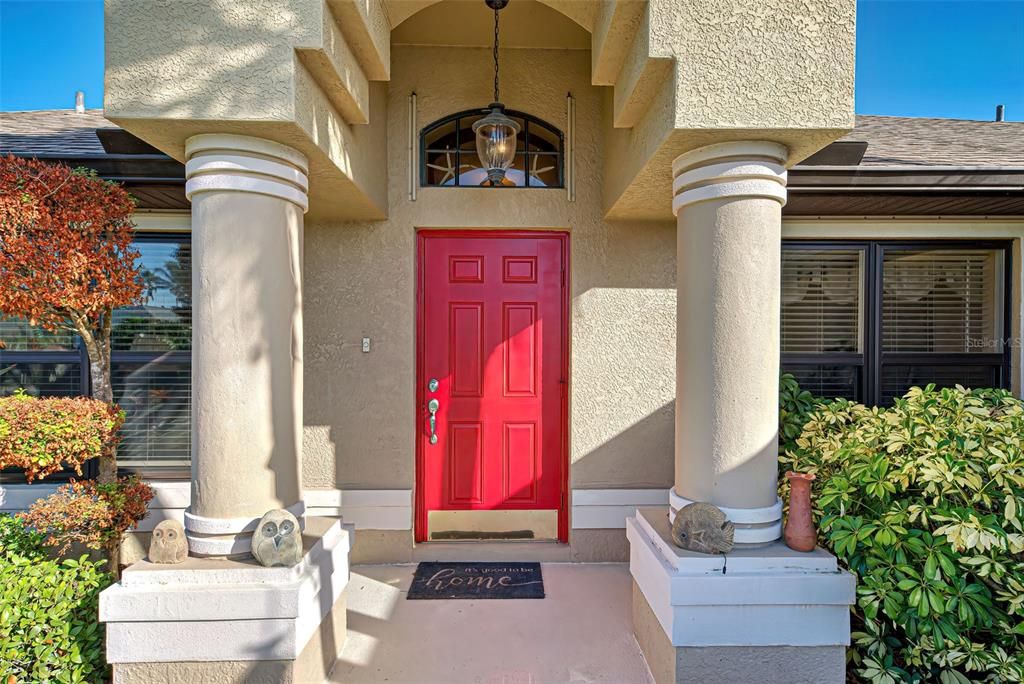 front door has been freshly painted