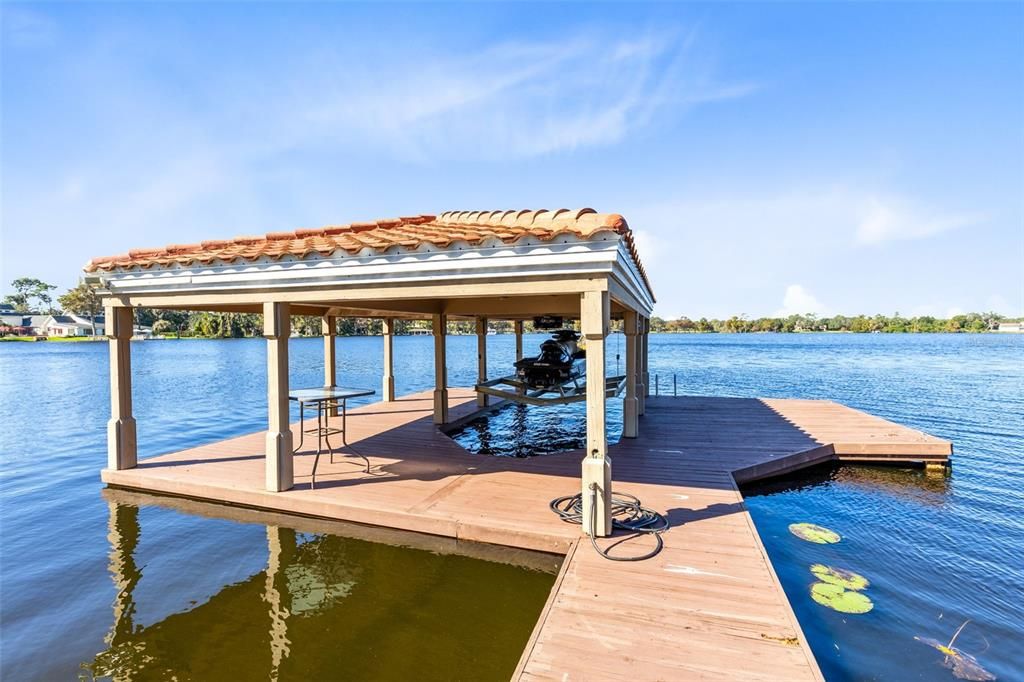 Feel free to jump in the lake! This dock is well suited for lake swims.