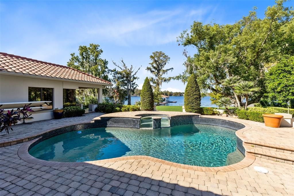 Splash around in the pool while enjoying the lovely views.