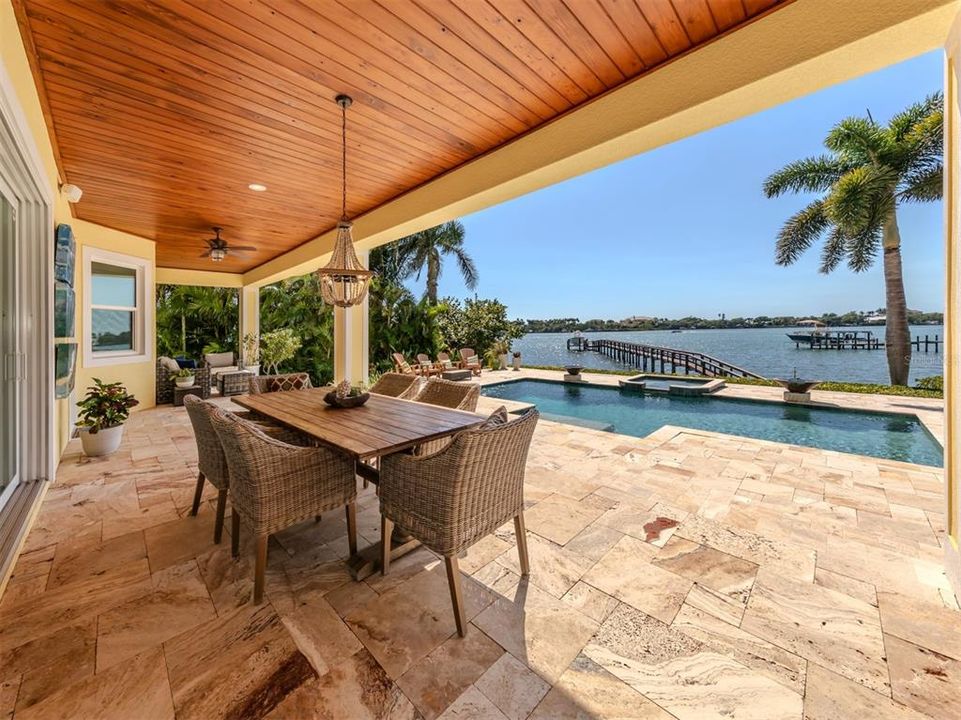 Travertine patio