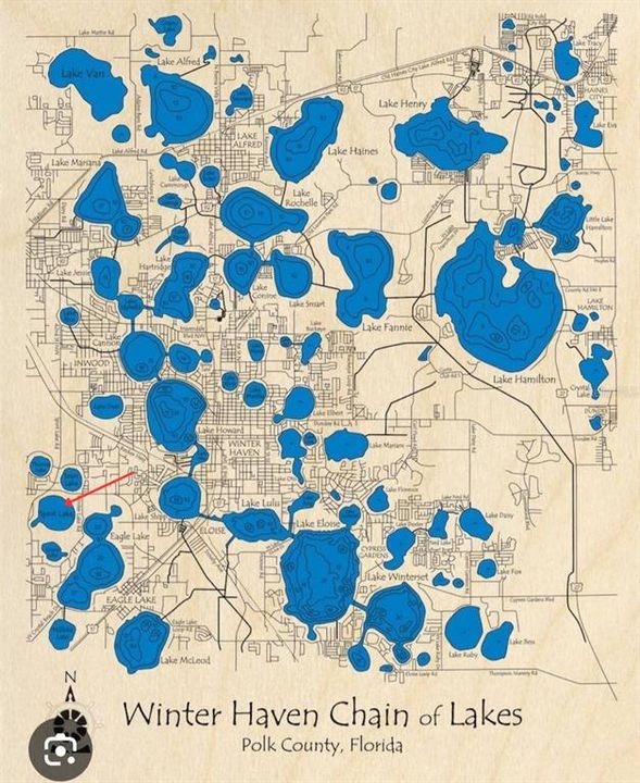 Chain of Lakes Map - Spirit Lake