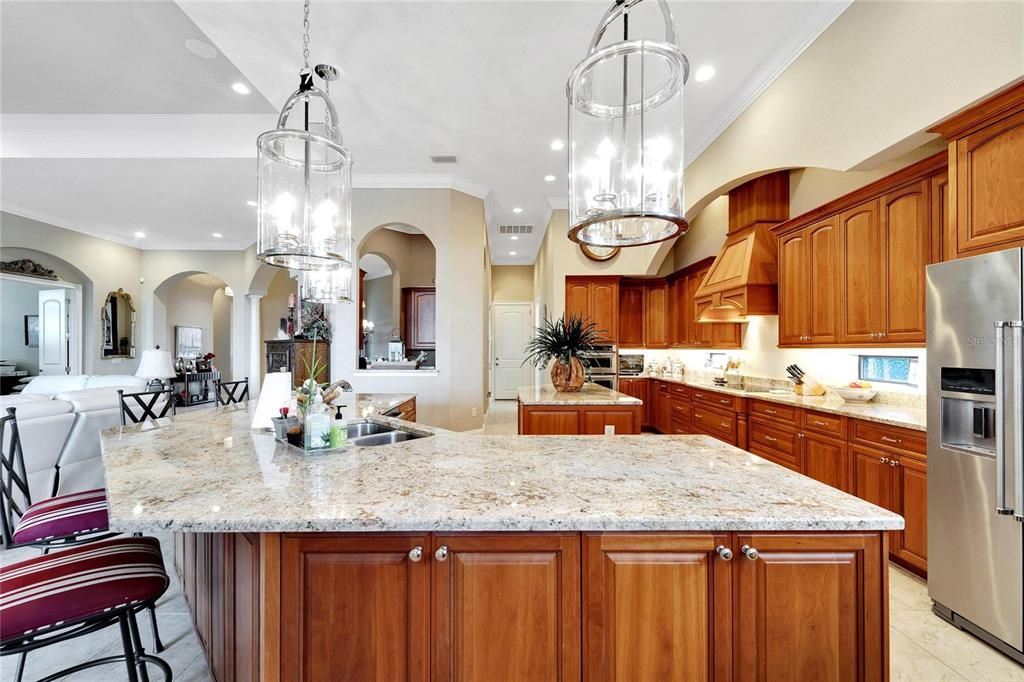 Expansive Granite Island for extra eat in and entertaining