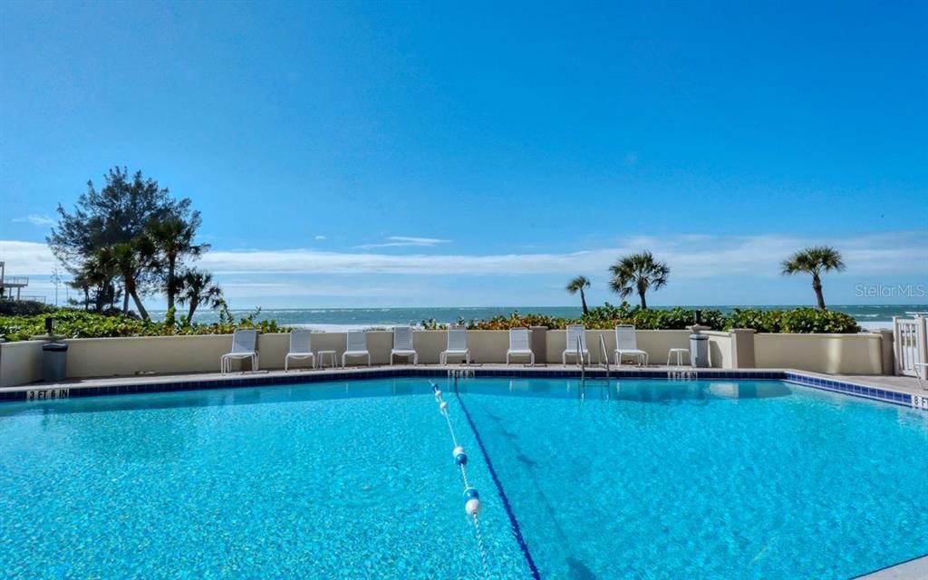 Beachside pool - 1 of 2 heated pools on the property.