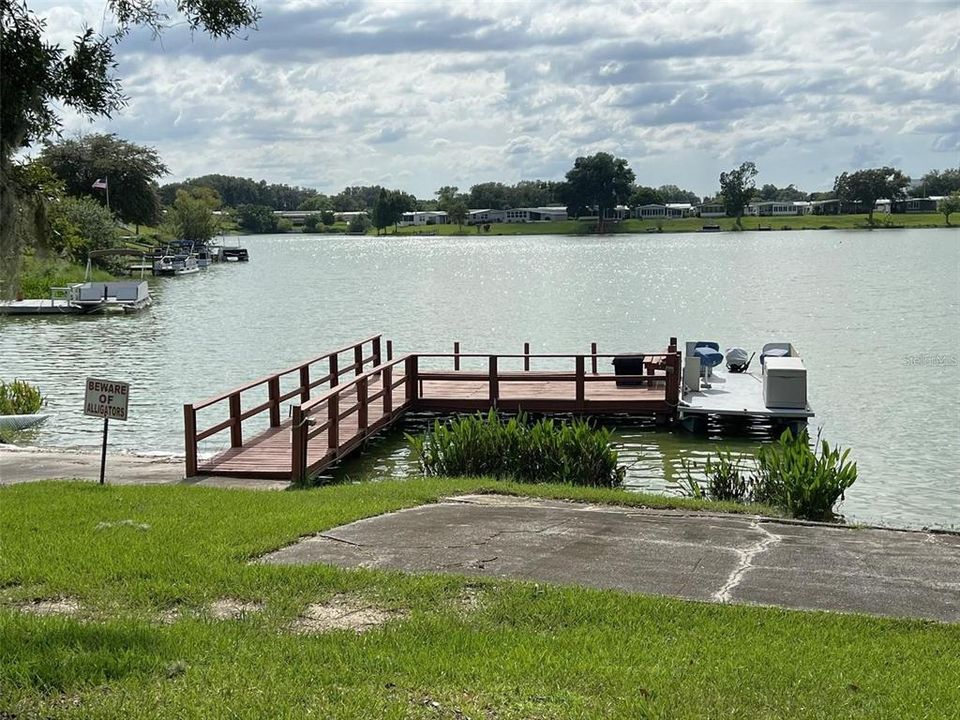 Community boat ramp and dock