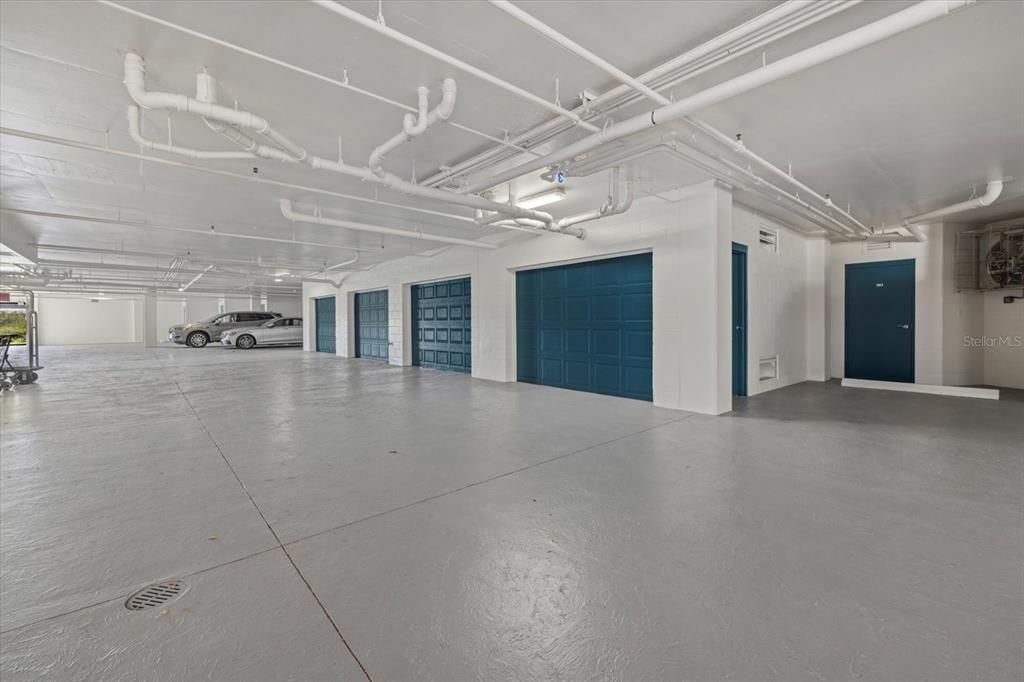 Far right garage and attached with under ground parking space and storage