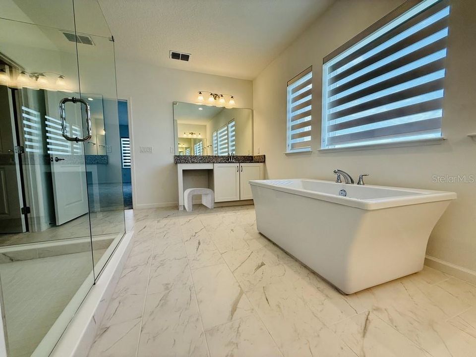 Luxurious Soaking Tub With Dual Seperate Sinks