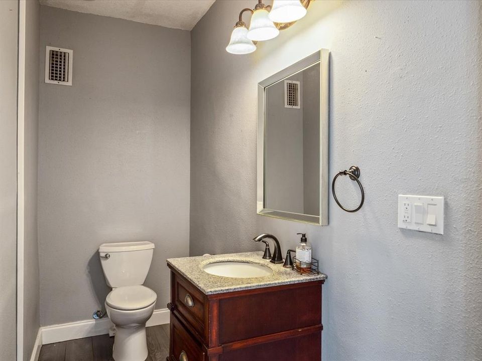 Half bath on first floor in foyer area