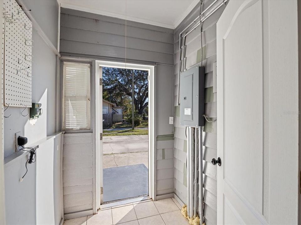 Side entry to home & mudroom off kitchen