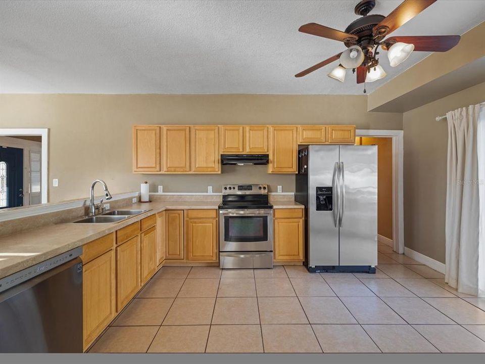 Large kitchen with newer appliances and plenty of cabinet storage