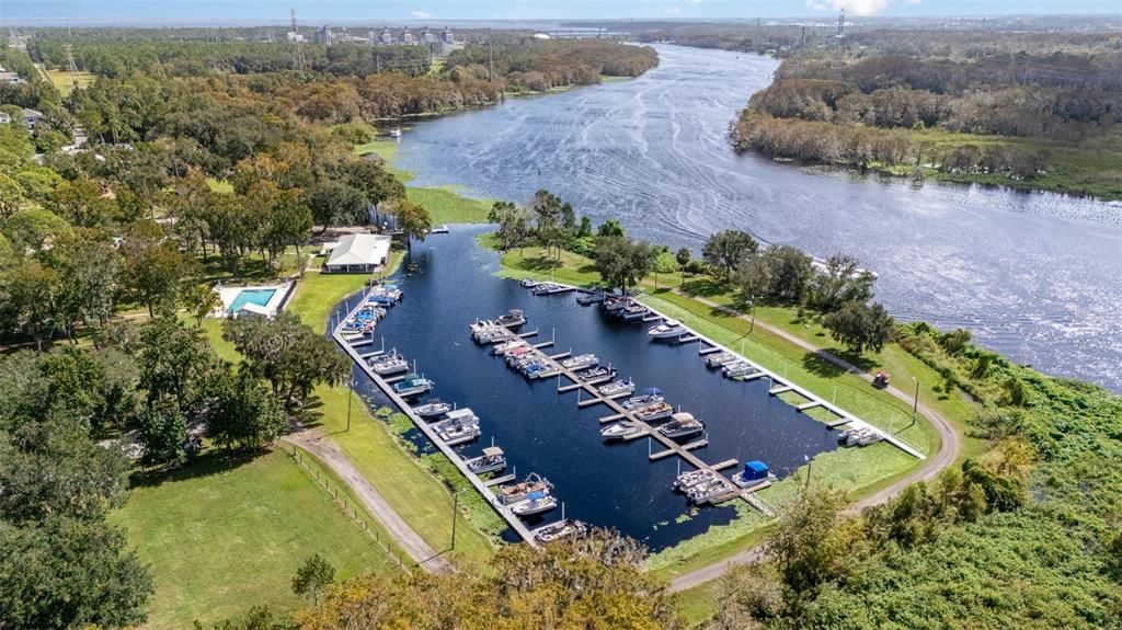 View of Marina, Pool, Clubhouse, & St. Johns River