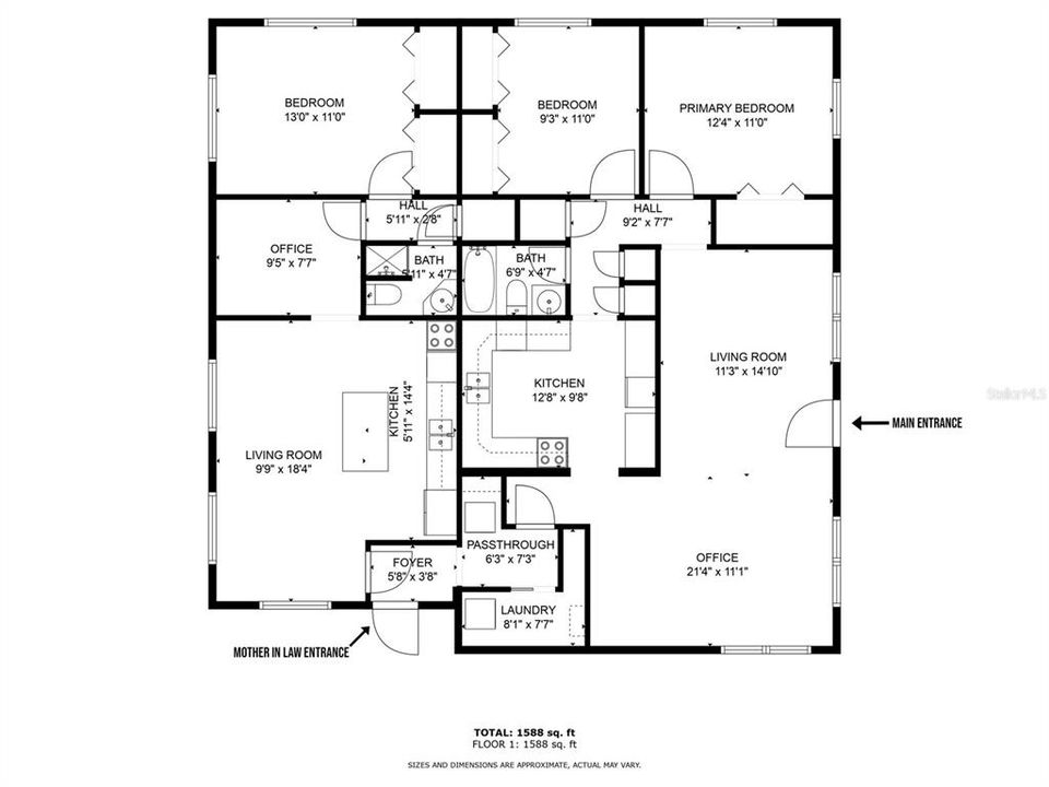 На продажу: $449,900 (3 спален, 2 ванн, 1742 Квадратных фут)