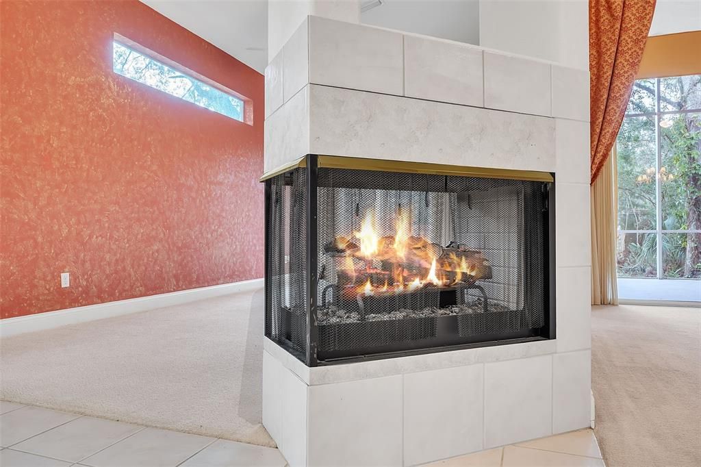 Two-Sided Fireplace